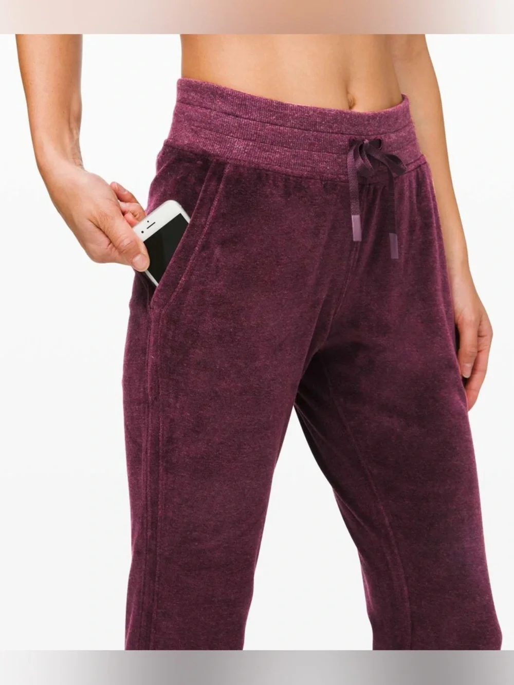 lululemon Warm Down Velour Jogger Heathered Artic Plum Size 6